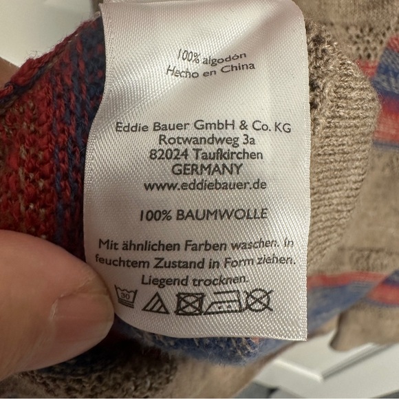 Eddie Bauer lightweight open front striped cardigan, size M, cotton, fall, layer - Picture 6 of 11